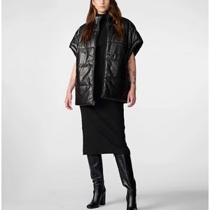 Wilsons Leather Faux Leather Reversible Oversized Vest